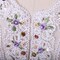 Ivory Lace Bib Collar Patch with Purple Flowers and Crystals for Dresses Costumes